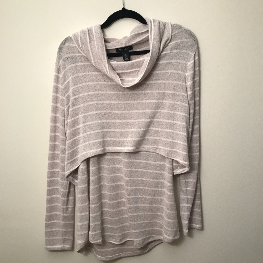 🔥WHITE HOUSE BLACK MARKET: Tan Popover Top